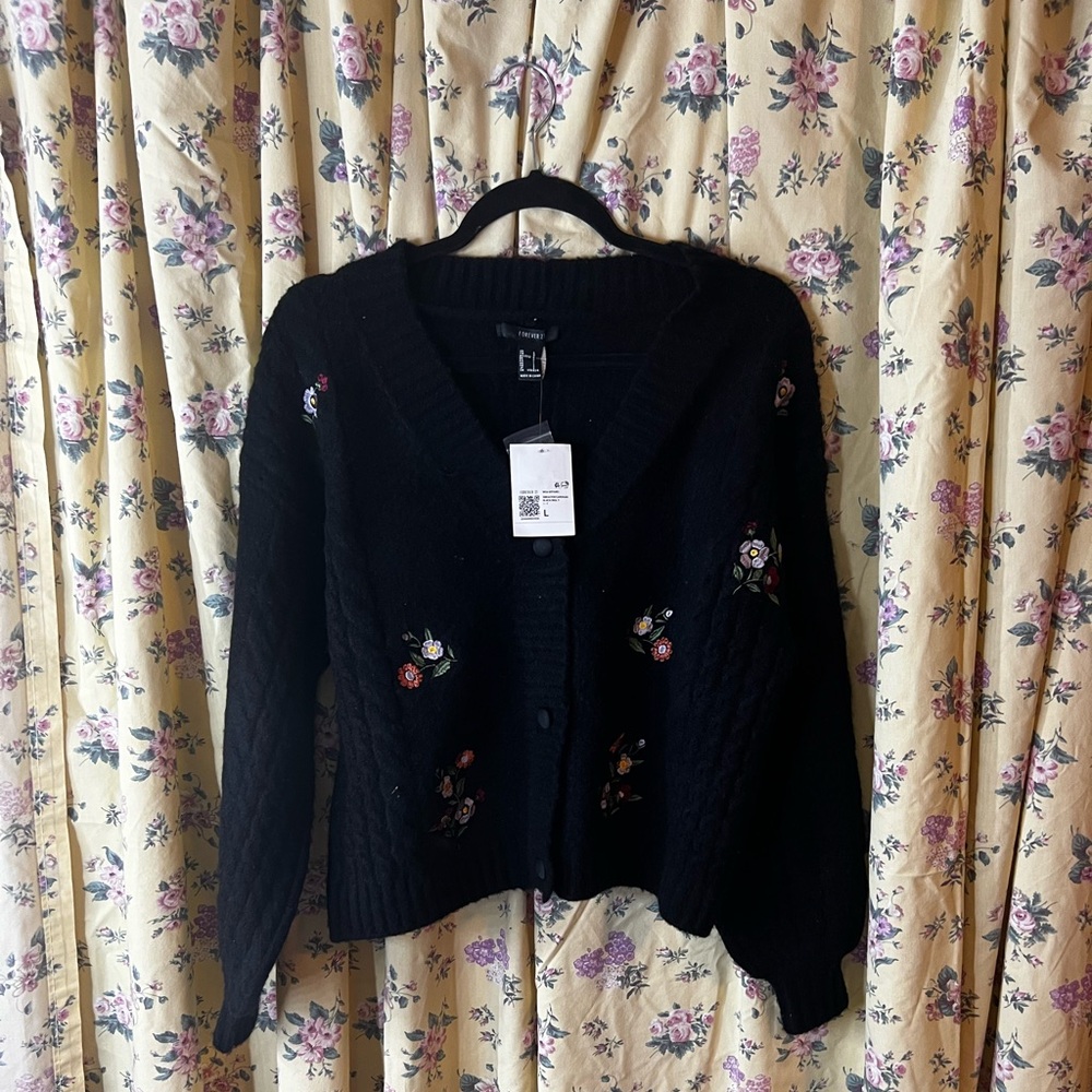 NWT Soft Embroidered Cardigan